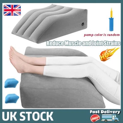 Inflatable Elevation Wedge Leg Foot Rest Raiser Support Pillow Cushion with Pump