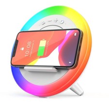 Bluetooth Speaker Night Lights, Wireless Charging Kids Speaker, Color Changin...
