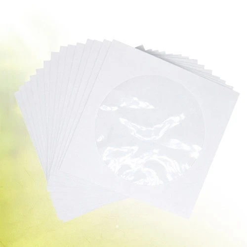 100 Pcs CD Storage Holder Pouches Pour Transparent