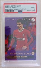 2020 Inception Soccer UCL Curtis Jones Emerging Stars Purple RC /25 PSA 9