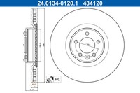 2X ATE Bremsscheibe 24.0134-0120.1 FüR Landrover Range Rover 4 L405 Sport 2 L494