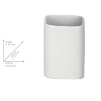 Zahnputzbecher Wenko Hexa Keramik Matt Weiß 6.5X9X6.5 Cm ZahnbüRstenhalter