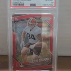 2025 Panini Prizm Football Red Wave Mason Graham #354 PSA 10