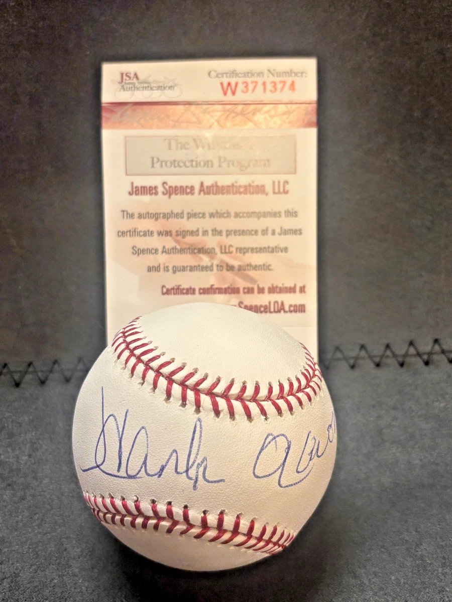 【JSA証明】AARON H.アーロン 直筆サイン M&N社製1957年ジャージ James Spence Authentication (JSA) Hank Aaron MLB Original