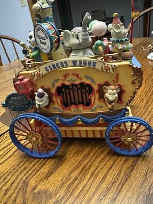 Enesco Workin' For Peanuts Lighted Action Musical Circus Wagon Vintage 1992