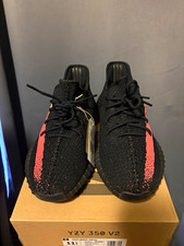 adidas Yeezy Boost 350 V2 Red Stripe Core Black/Red BY9612 Men's 11.5