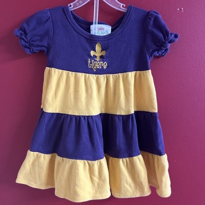 Baby Girls Dress LSU Tigers Size 12-18 Months By Lolly Wolly Doodle