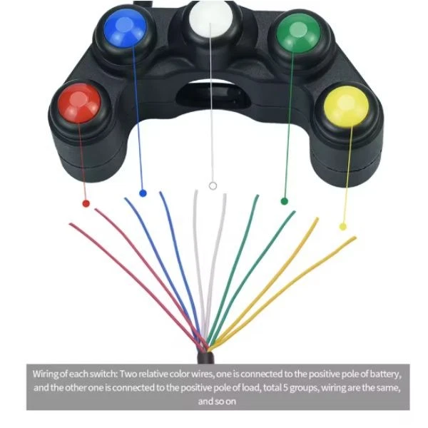 Interruptor de modo pista de carreras matriz de 5 botones para BMW M1000RR S1000XR Foto 2 de 2