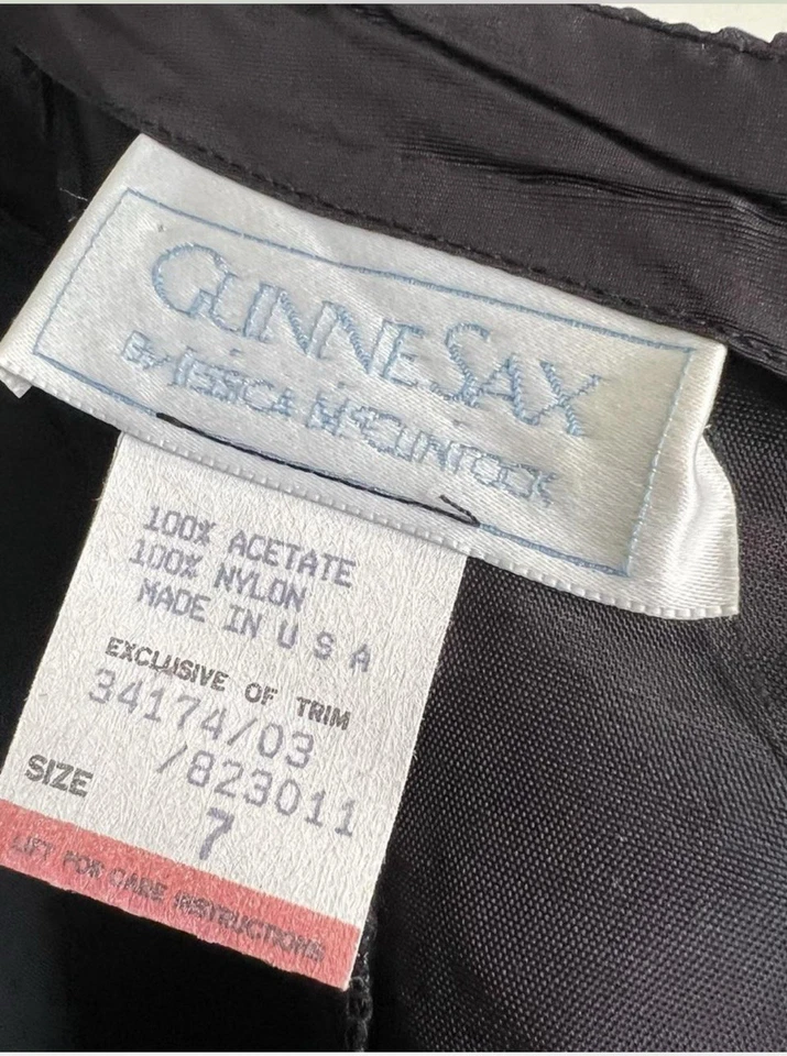 华丽复古 Gunne Sax 80 年代露肩荷叶边连衣裙 — 第 2/4 张图片