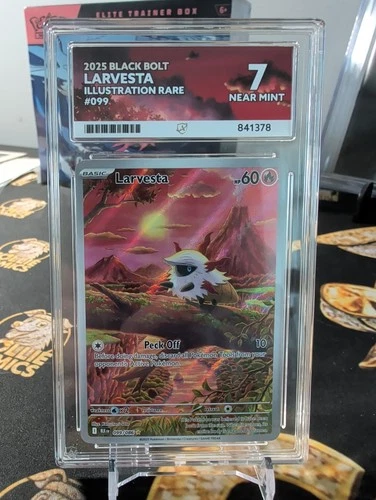 Larvesta 099/086 ACE 7 Black Bolt Illustration Rare Pokemon Card