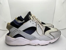 Nike Air Huarache Shoes Men's 14 Grey Fog Leather Athletic Running Gym Sneakers