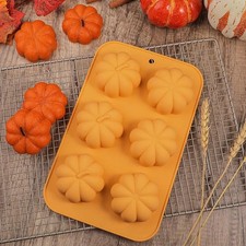 Silicone Pumpkin Mold - Thanksgiving Cake Decoration & Ice Cube Tray - 8 Cavity