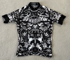 Cycology Velo Tattoo Cycling Jersey Mens Large Full Zip
