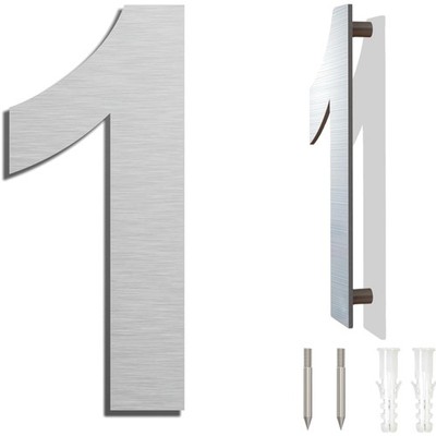 Hausnummer Edelstahl groß wetterfest pflegeleicht metallic Silber modern