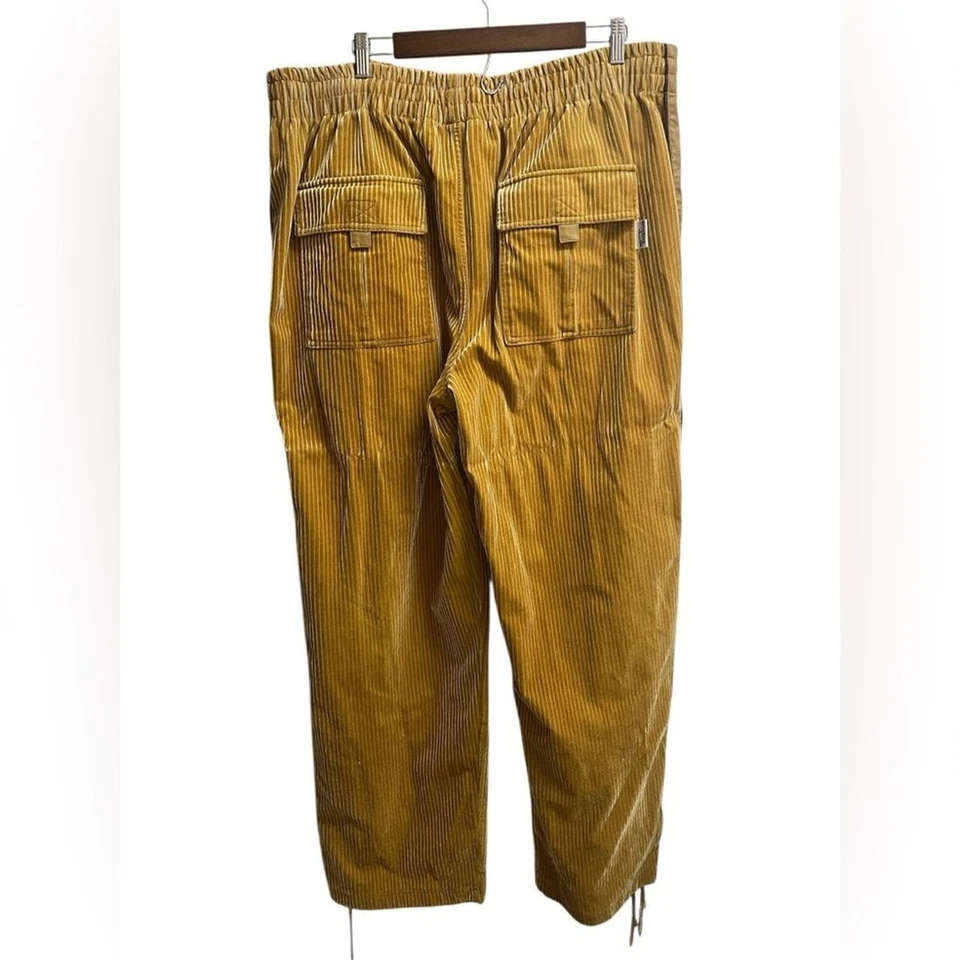 Pantalones deportivos holgados de pana marrón tostado dorado jugo de proxeneta Nelly Barefox talla 2XL de colección Y2K Foto 2 de 4