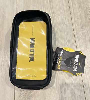 WILD MAN Lenkertasche Fahrrad schwarz wasserdicht Hartkunststoff Reißverschluss
