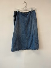 Vintage GAP Skirt Womens 10 Denim Knee Length Paneled Classic Casual Style Jeans