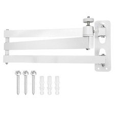 Foldable Projector Wall Mount, Arm Length 40 40cm for 1/4" Screw, White