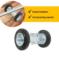 Rolling Gate Wheel 6In Heavy Duty Rubber Carrier w/ Hardware for Metal Tube Gate