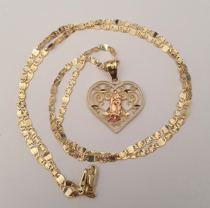 virgin mary heart necklace