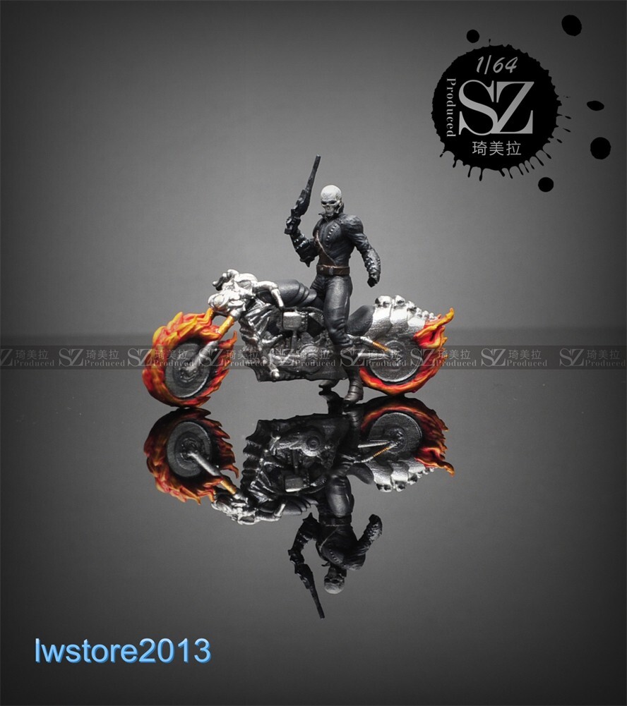 1/43 Ghost Rider Motor Scene Props Miniatures Figures Model For Cars ...