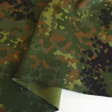 Camouflage-Stoff aus Baumwolle im Bundeswehr Armee Flecktarn Meterware Tarnstoff