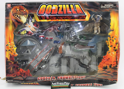 Vintage 2002 Bandai Creations Godzilla Crumble Zone Playset