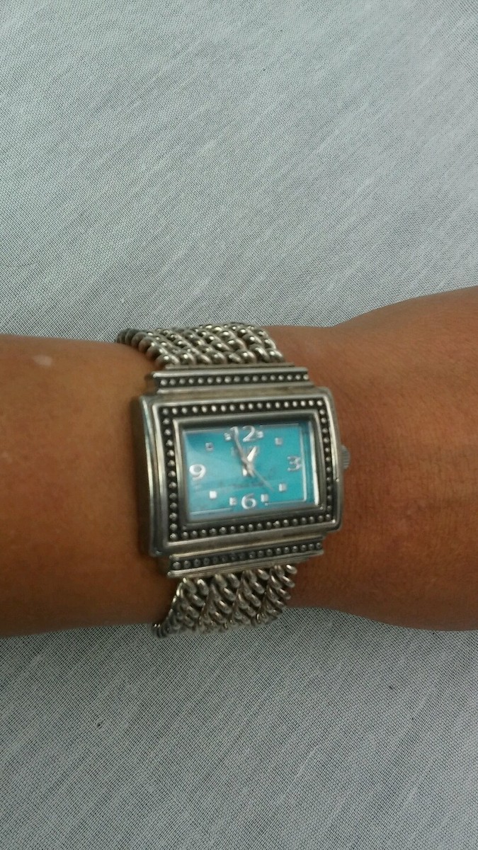 Stunning Ecclissi Sterling 925 4 strands turquoise face  display picture 1