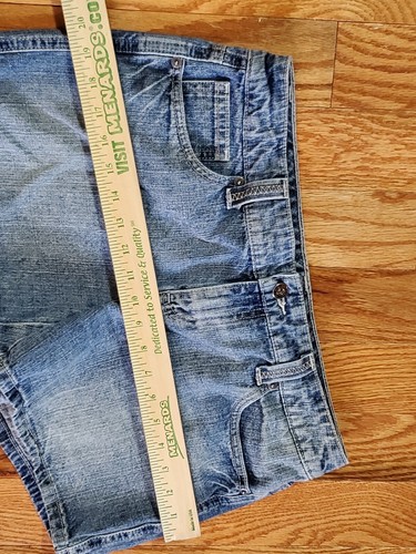 Tommy Hilfiger Jean Shorts Womens Sz 8 Blue Denim Flap Pockets Low Rise 32 X 4 - Bild 12 von 14