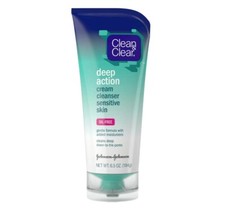 Clean Clear Deep Action Cream Facial Cleanser Oil-Free 6.5 Ounce 6 Pack