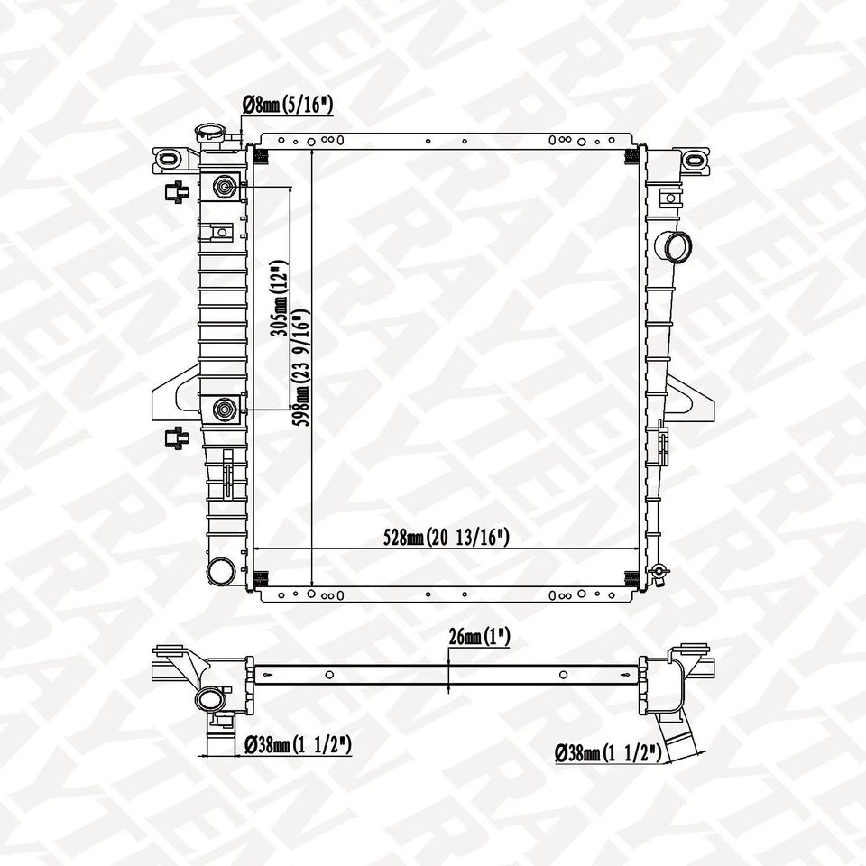 Radiator for 98-01 Ford Explorer 1998-2011 Ranger Mazda B3000 B4000 3.0L 4.0L Foto 4 de 4
