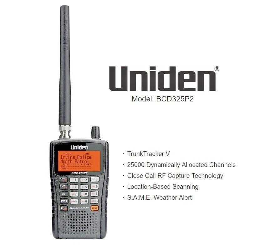 Uniden Police Scanner BCD325P2 Digital Radio Handheld Mobile Trunking Antenna   - Image 2 of 4