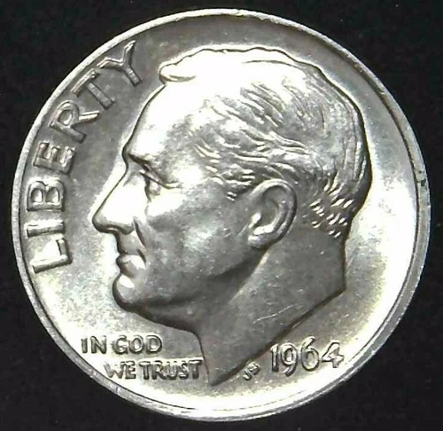 1964-P 10C Roosevelt Dime BU 90% Silver 21ooc0414-1