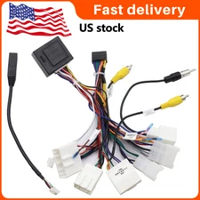 For CAR Radio Stereo 16pin Power Harness Wiring Cable Adapter w/Canbus Camera