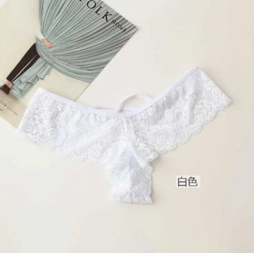 Paquete de 1/6 bragas de encaje para mujer tanga ropa interior transparente lencería - Imagen 12 de 17