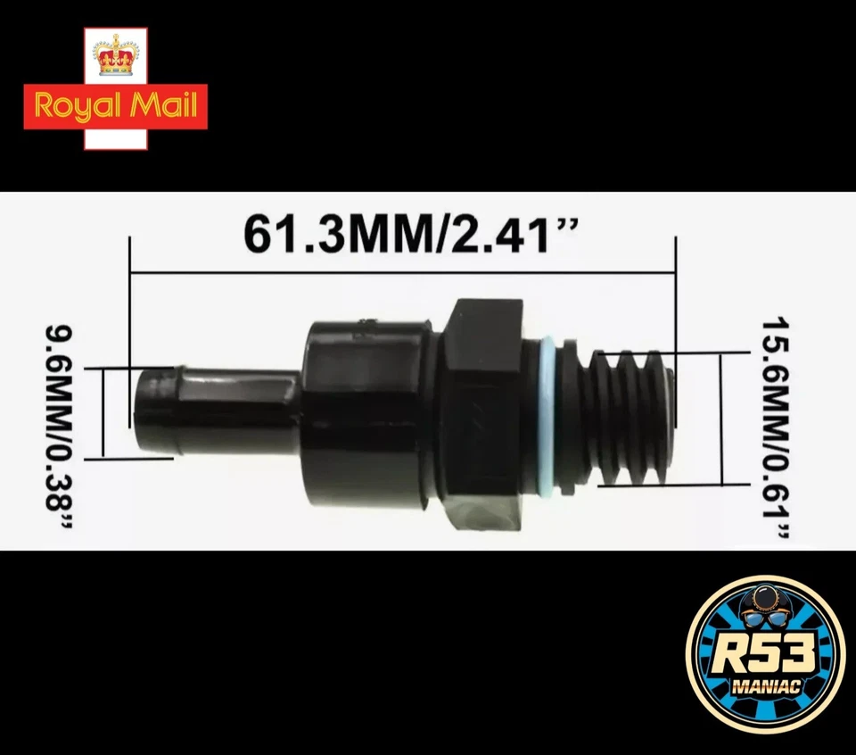 MINI R53 Pcv Valve Post 07/04 Cooper One S R50 R52 R53 For Tuned Cars - Image 3 of 3