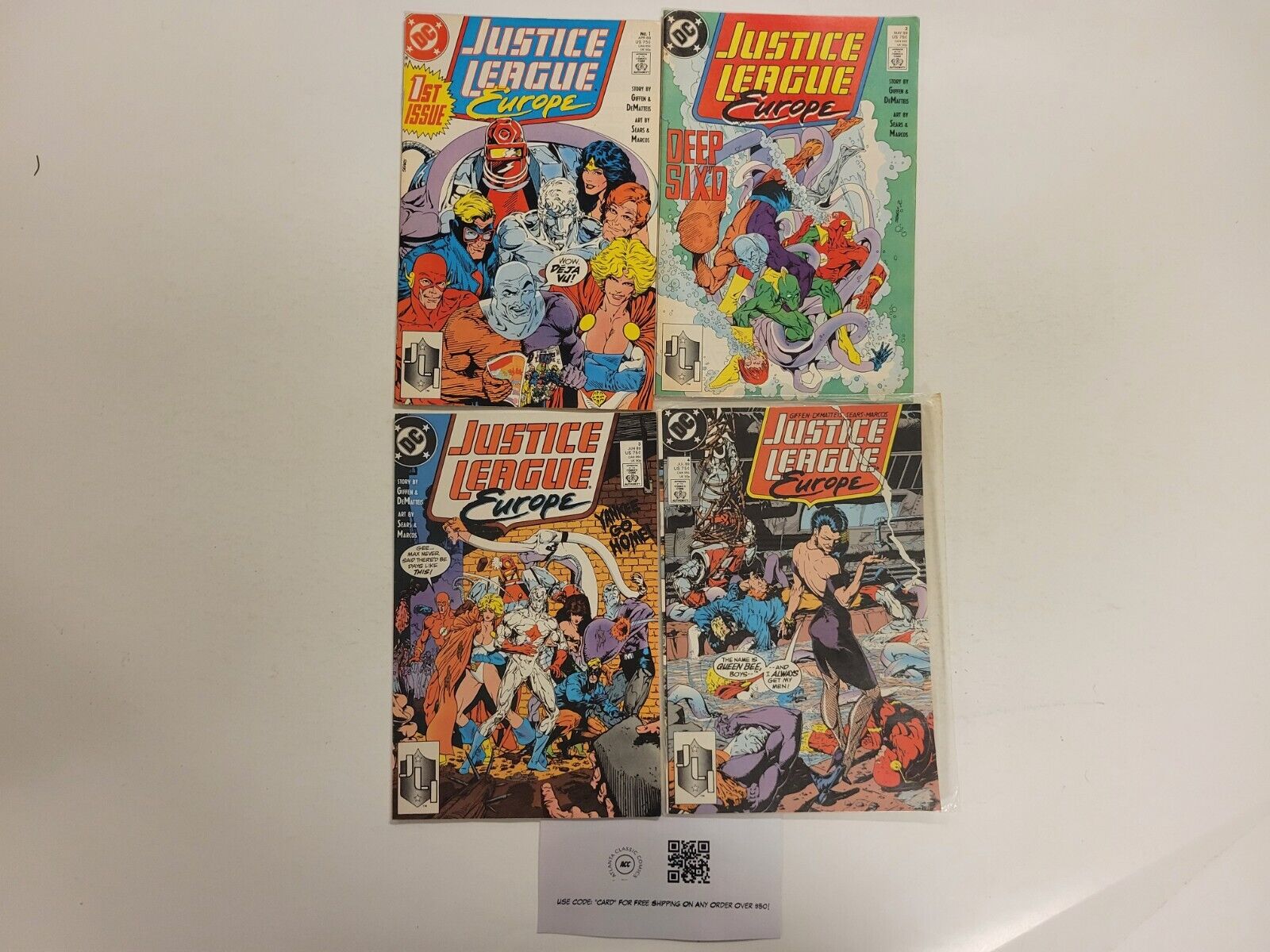 4 Justice League Europe DC Comic Books #1 2 3 4 8 TJ18