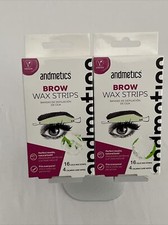Lot of 2 Andmetics Brow Wax Strips Vegan New 1223