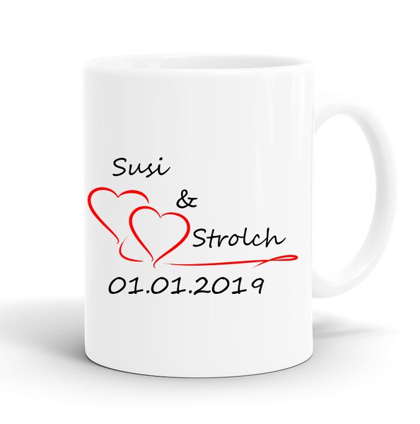 Motivtasse Bedruckte Tasse Herz Jahrestag Geschenk Fototasse Valentinstag Liebe-image