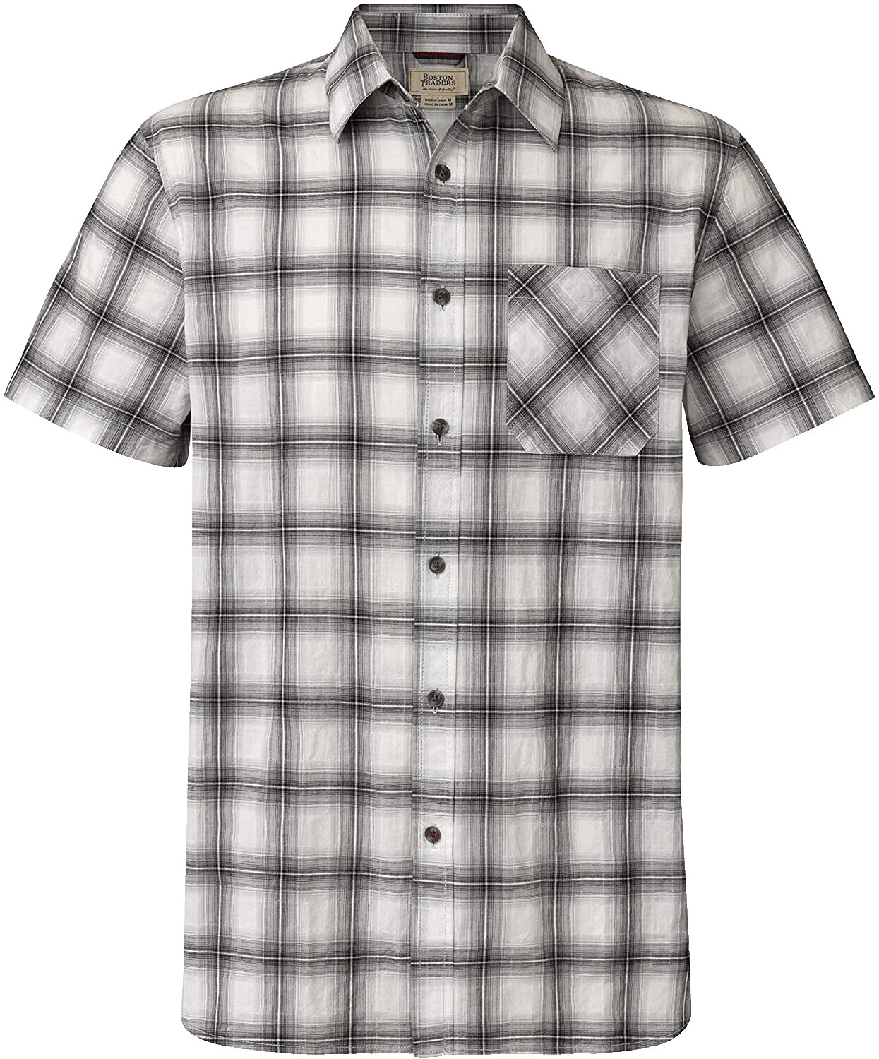 Cotton Short Sleeve Slim Casual Button-Down Shirts for Men
