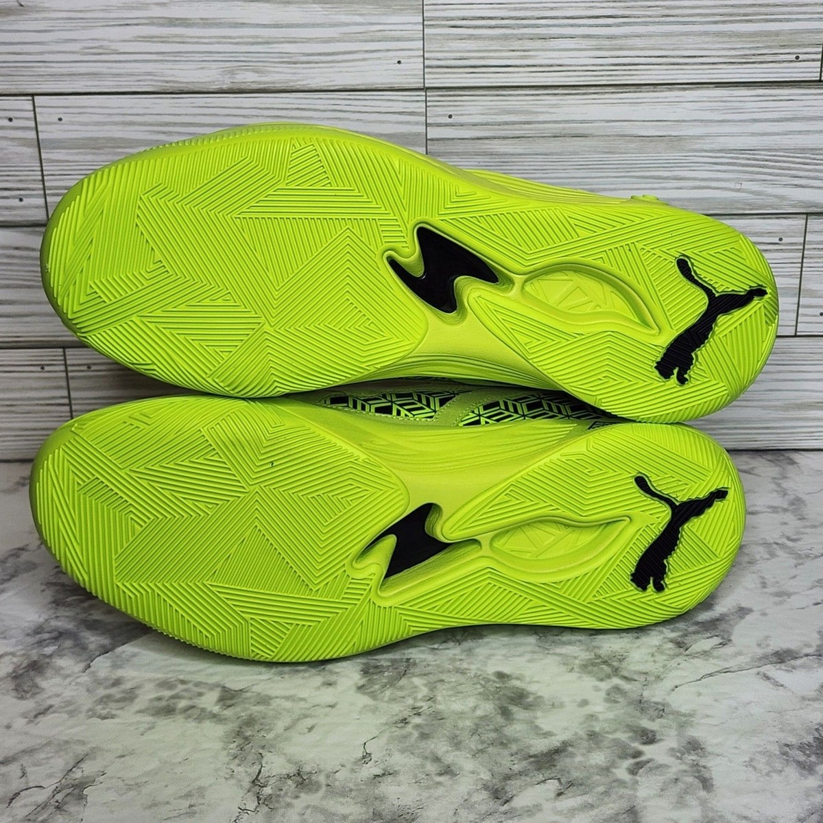 MCM x Puma TRC Blaze Court Acid Lime Men display picture 1