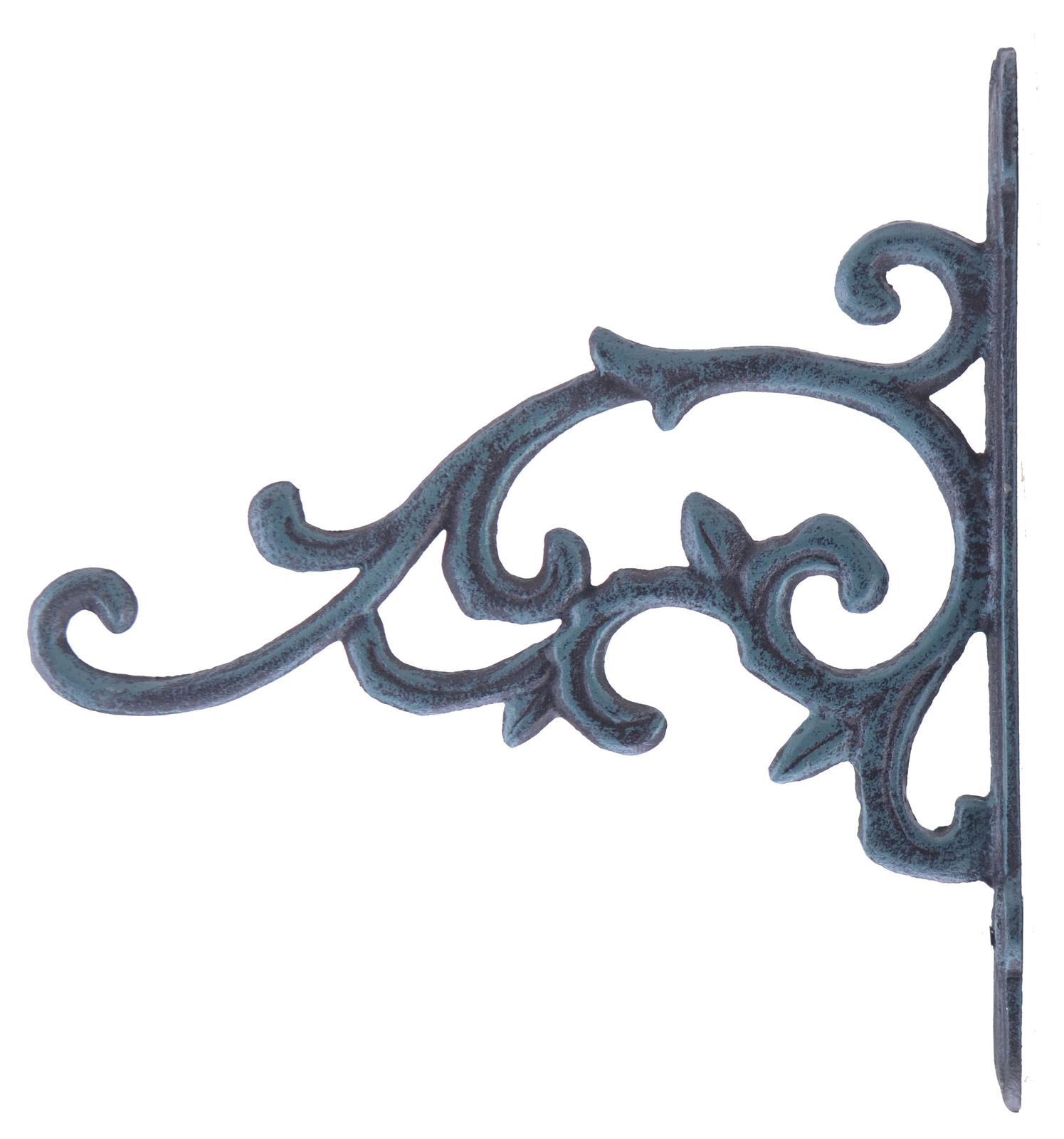 Decorative Plant Hanger Flower Bud Vine Verdigris Cast Iron Basket Hook