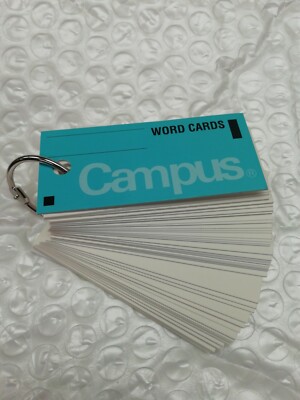 Kokuyo Klapp- und Wortkarte blau -101B Campuskarte Ring 85 Blatt