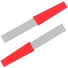 2-Pack 12-inch Guiro Scraper Comb-Style Latin Percussion Instrument Red
