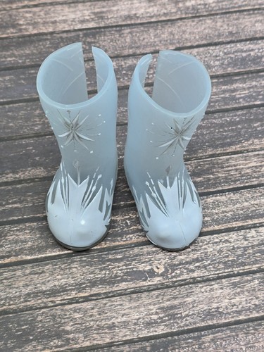Disney Frozen Elsa Toddler Doll 12" Snowflakes Blue Boots Replacement Pair Shoes - Picture 3 of 6