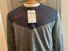 Nike Sideline 1/2 Zip Long Sleeve Top Men's Medium Grey with Black DJ5131