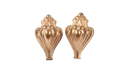 Clip On Earrings Sea Shell Design Brass Pat'd Pending Vintage 1 Inch