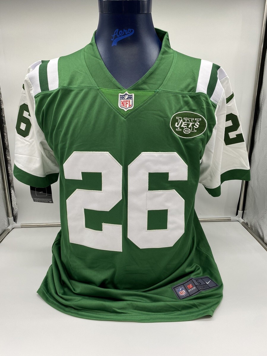 New York Jets Leveon Bell Jersey 26 Green W/ White Sewn Nike On