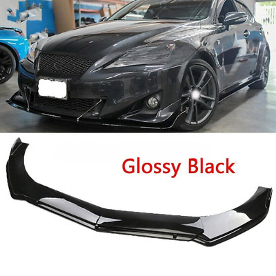 For Lexus IS250 IS350 IS300 IS F Front Bumper Lip Spoiler Body Kit Gloss Black