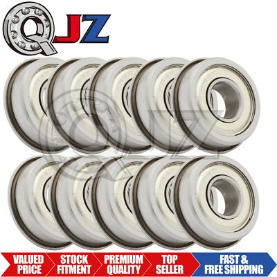 [Qty.10] SFR4-ZZ Stainless Flanged Ball Bearing [6.4mm ID x 15.9mm OD x 5mm W]